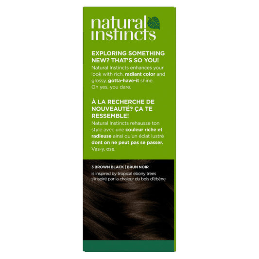 Clairol Natural Instincts Vegan Demi-Permanent Hair Color - 3 Brown Black