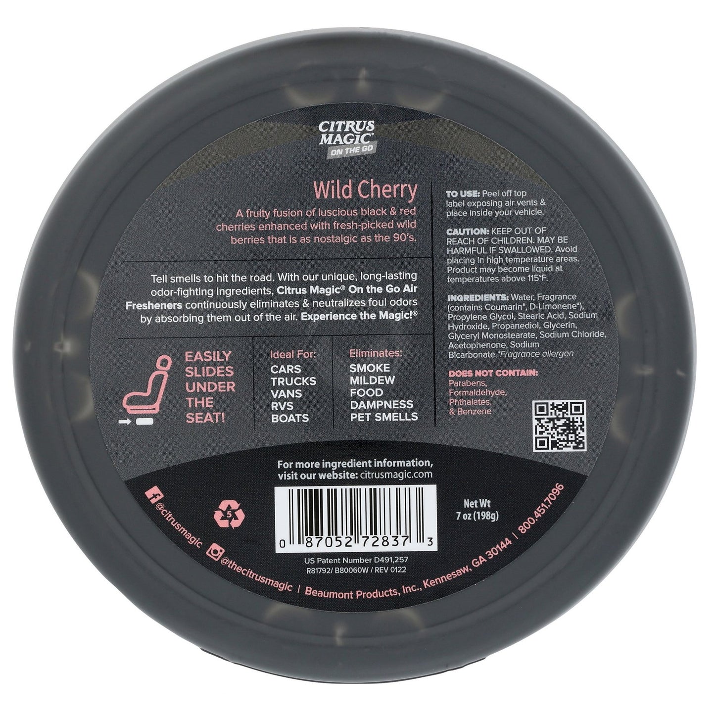 Citrus Magic On The Go Car Air Freshener - Wild Cherry