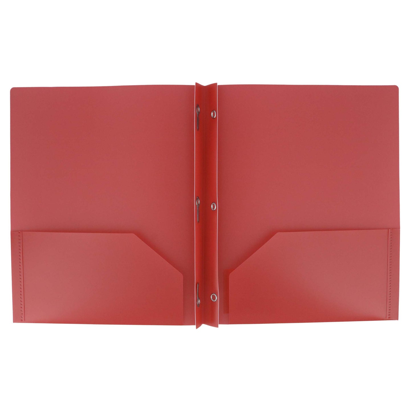 H-E-B Poly Pocket Folder with Prongs - Red