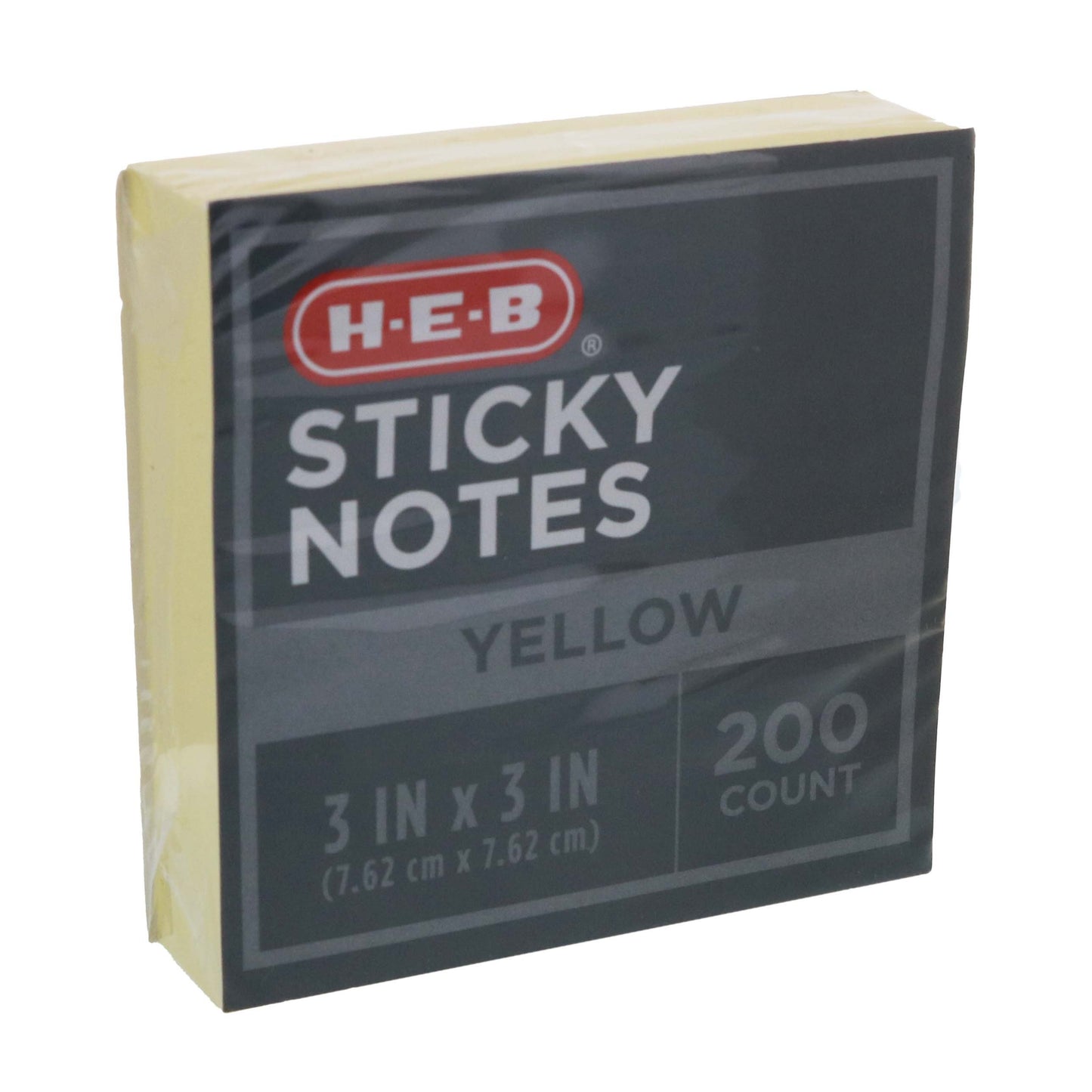 H-E-B Sticky Notes - Yellow, 200 ct