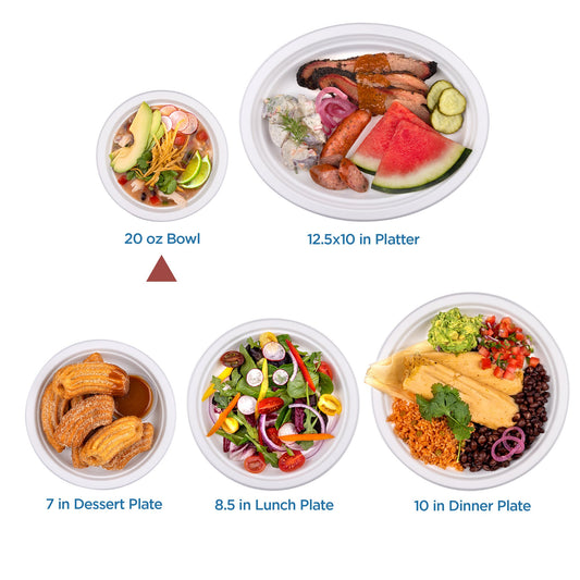 Elegant Living by H-E-B 20 oz Disposable Paper Bowls