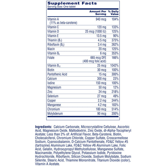 One A Day Women's 50+ Complete Multivitamin Tablets