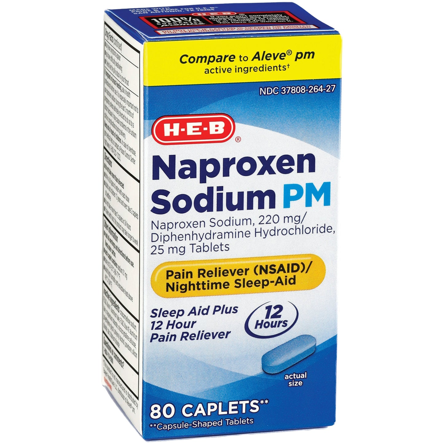 H-E-B Naproxen Sodium PM 220mg Caplets