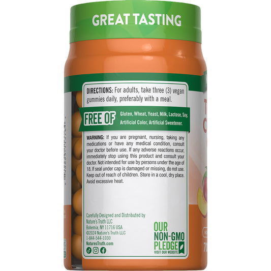Nature's Truth Turmeric Curcumin & Ginger Gummies - Peach