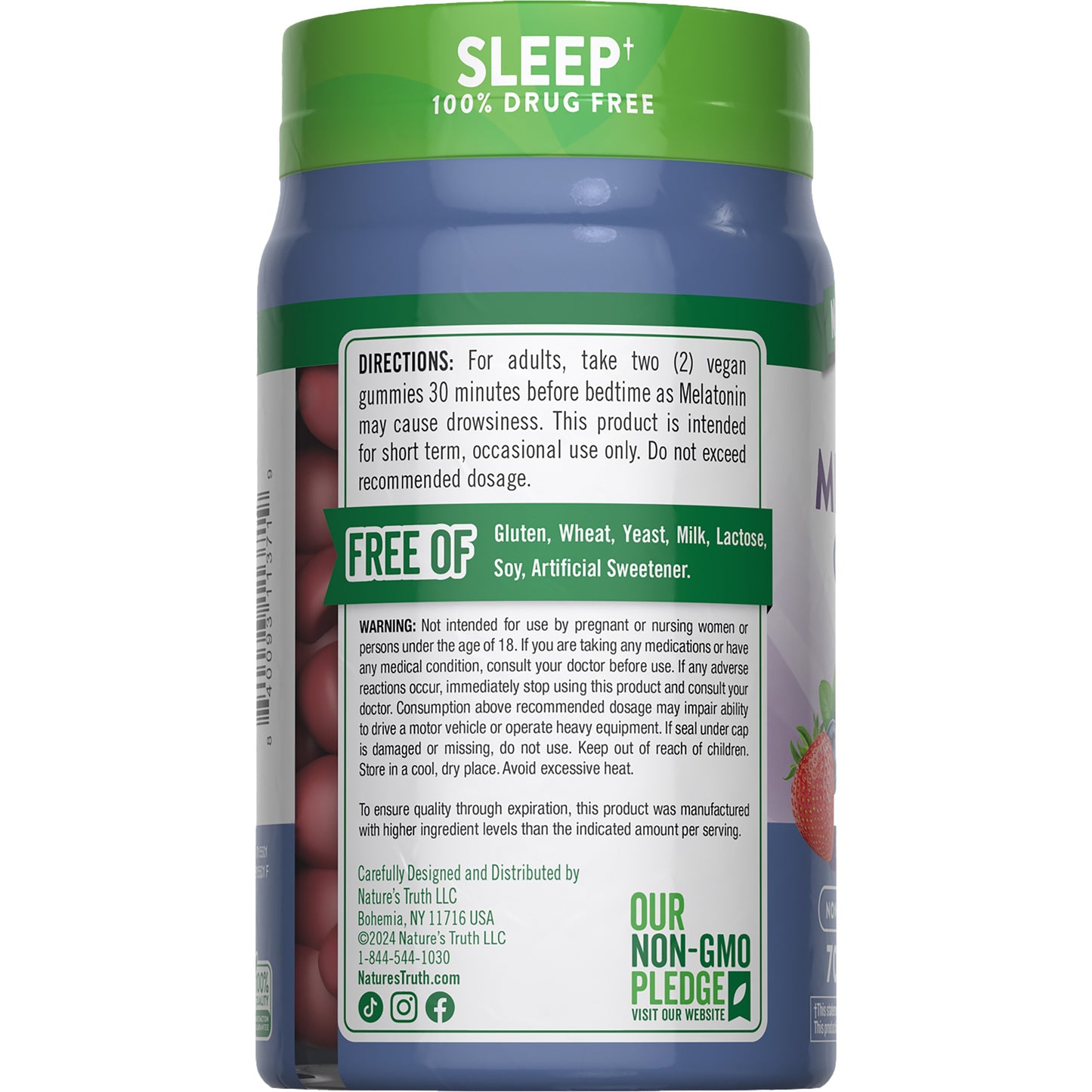 Nature's Truth Sleep Melatonin 10mg Gummies - Mixed Berry