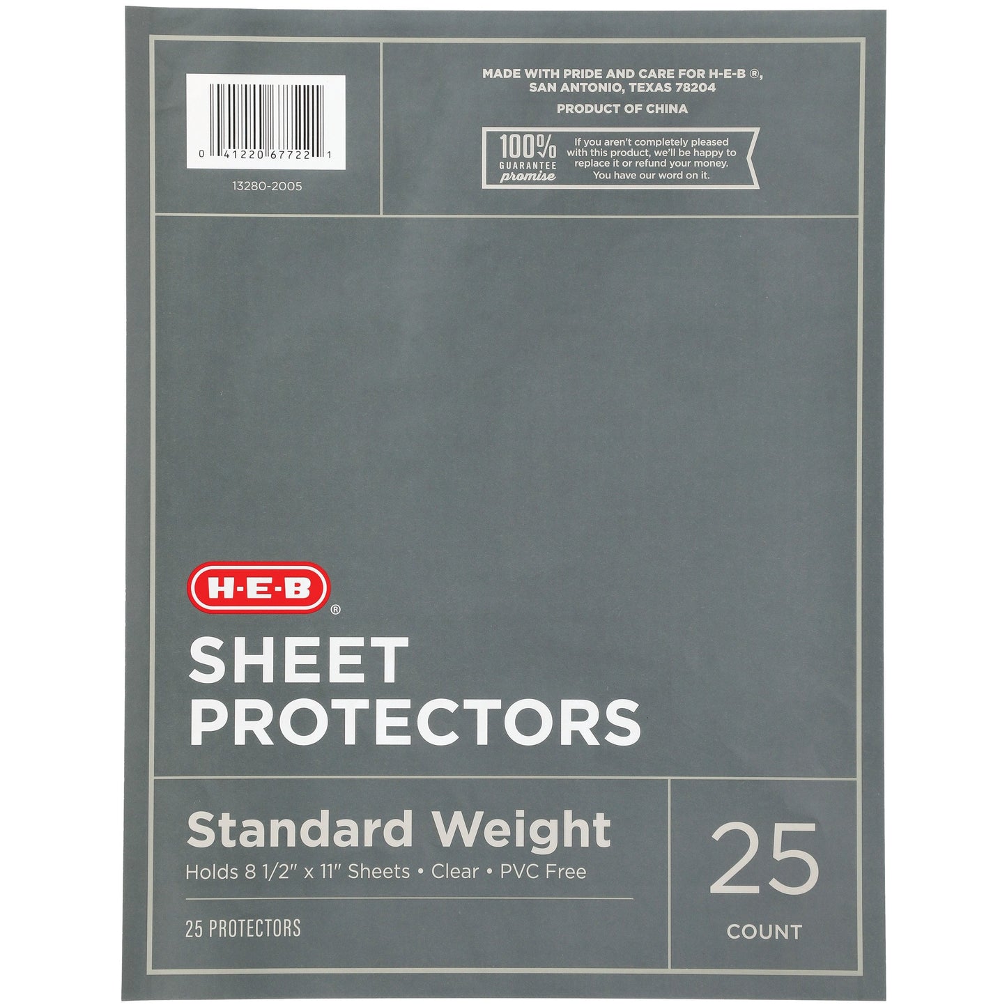 H-E-B Letter Size Sheet Protectors - Clear