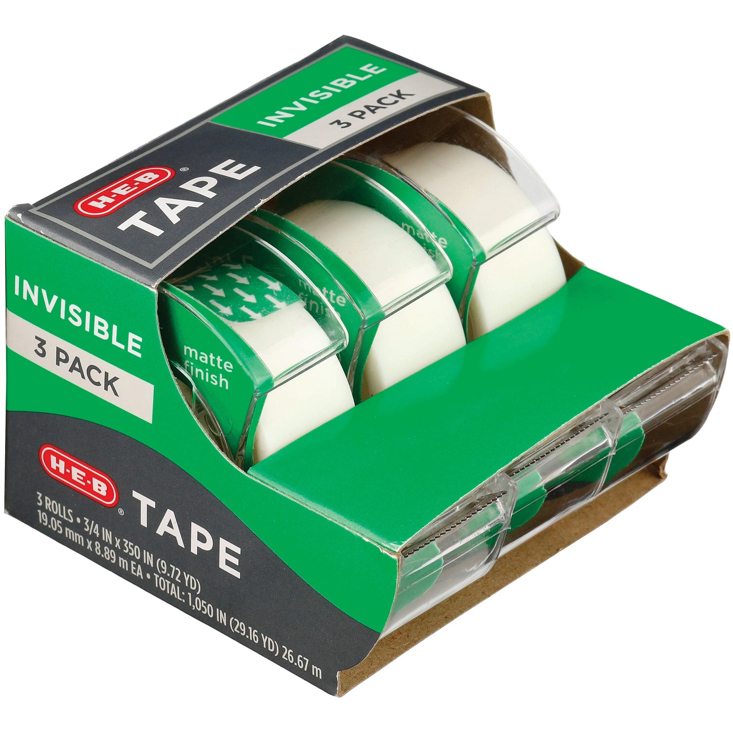 H-E-B Classic Invisible Tape Set - Matte Finish