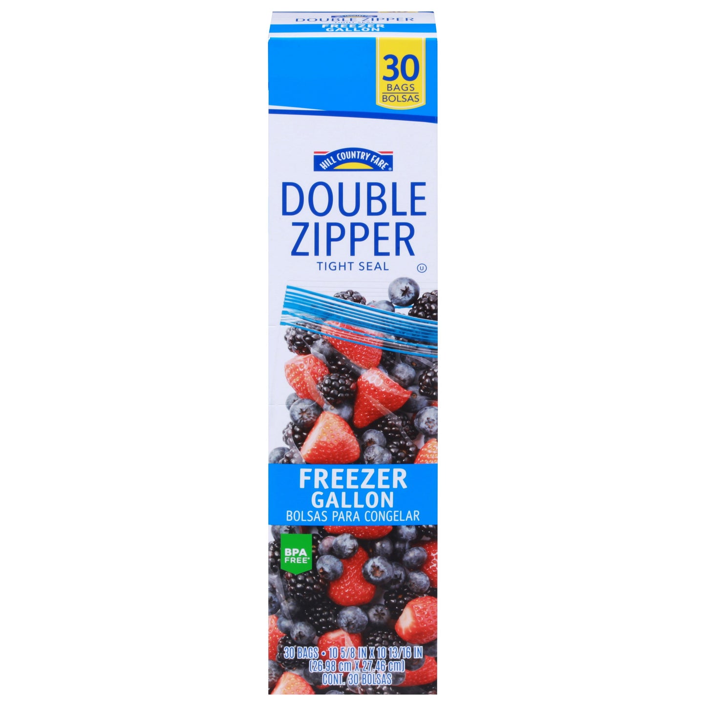 Hill Country Fare Double Zipper Gallon Freezer Bags