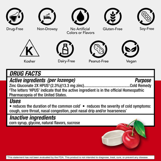 Cold-EEZE Cold Remedy Zinc Lozenges - Natural Cherry