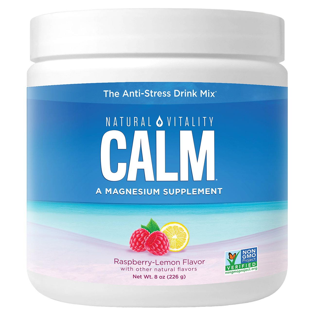 Natural Vitality Calm Magnesium Supplement Drink Mix - Raspberry Lemon