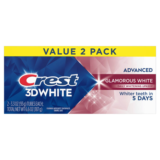 Crest 3DWhite Advanced Glamorous White Teeth Whitening Toothpaste