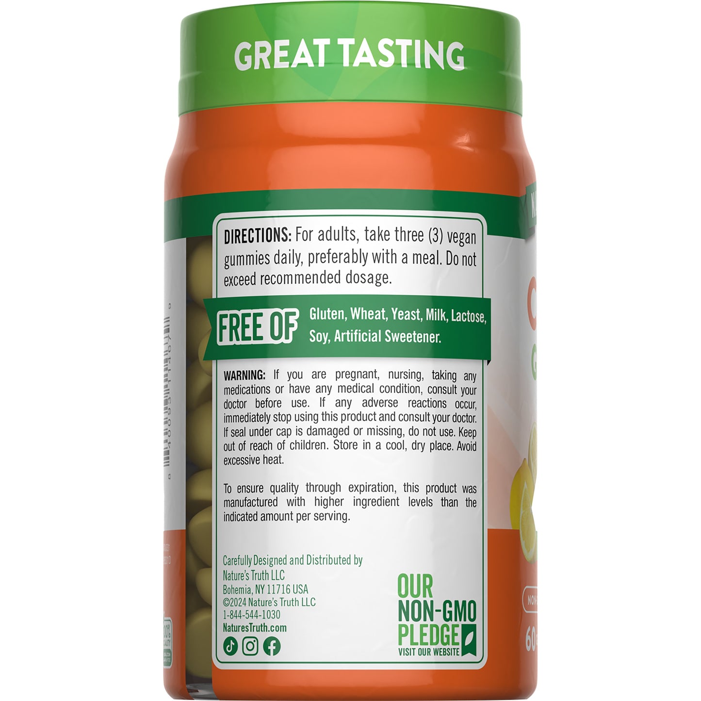 Nature's Truth Vitamin C + Zinc Gummies - Lemon Flavor