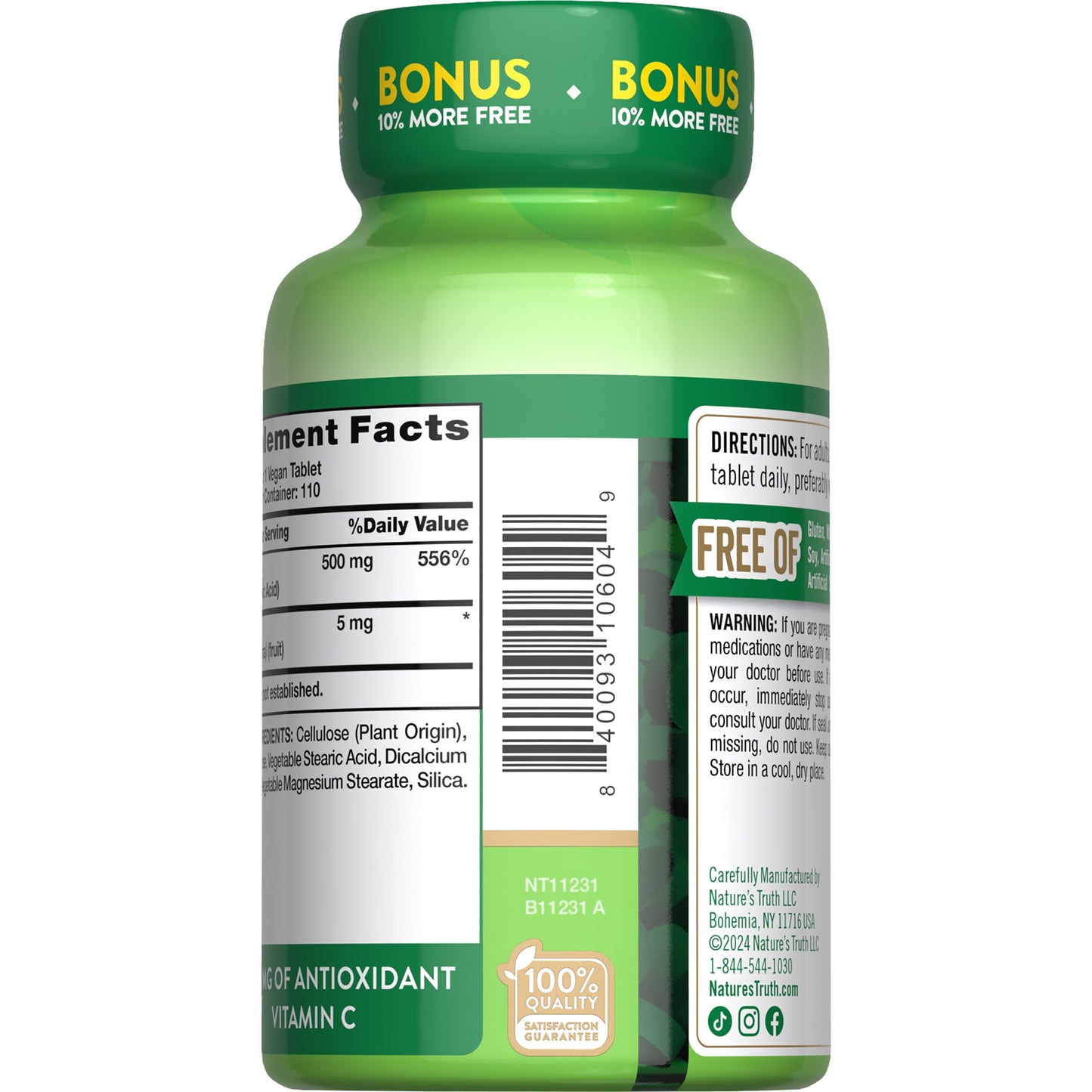Nature's Truth Vitamin C 500 mg Tablets