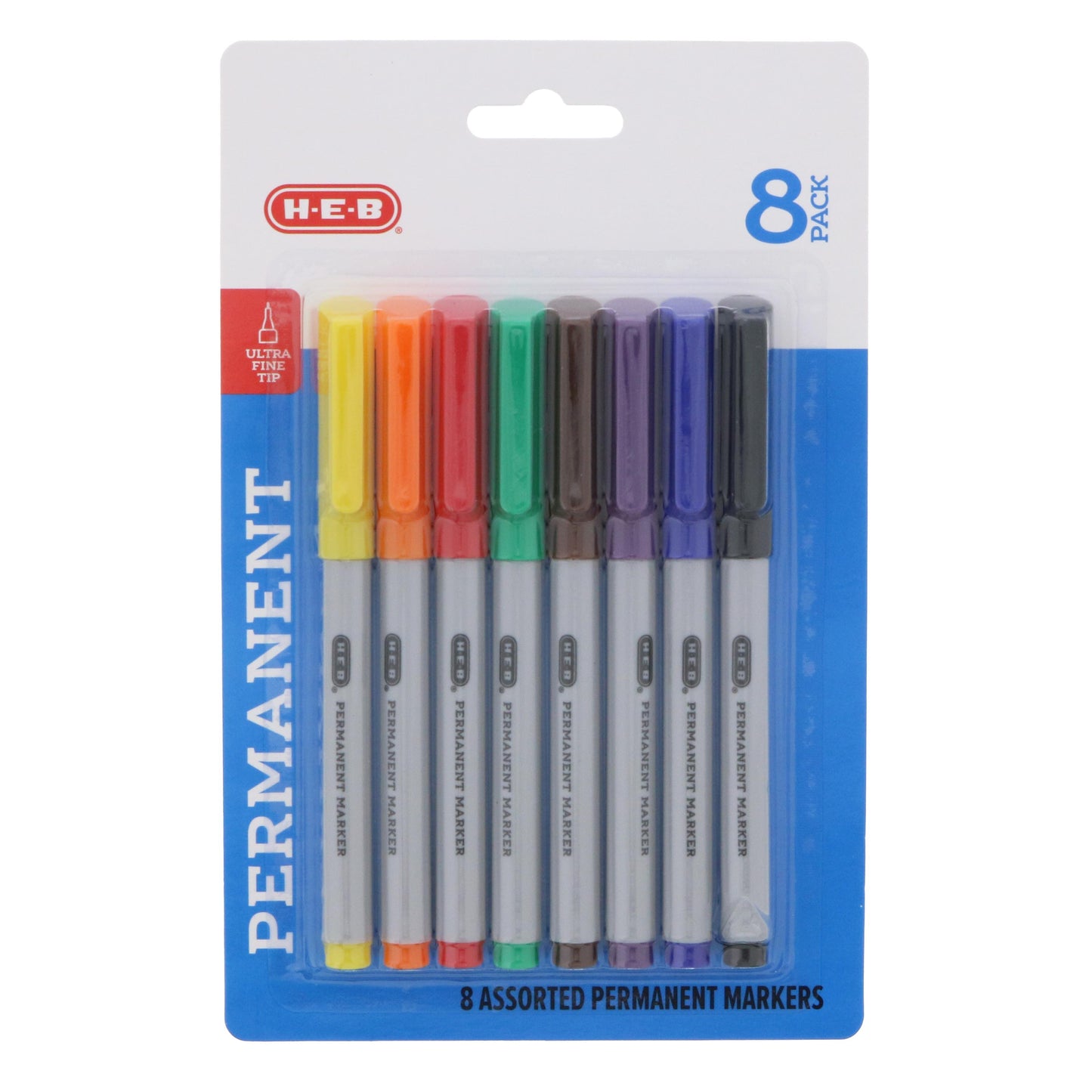 H-E-B Ultra Fine Tip Permanent Markers - Assorted Ink