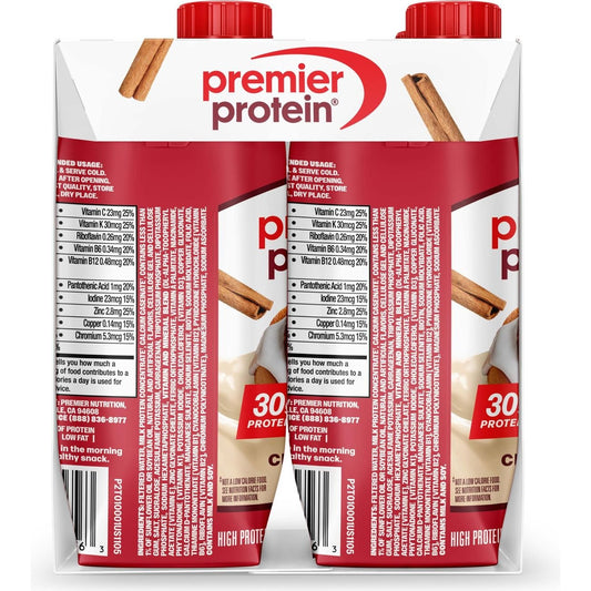 Premier Protein 30g Protein Shakes 4 pk Bottles - Cinnamon Roll