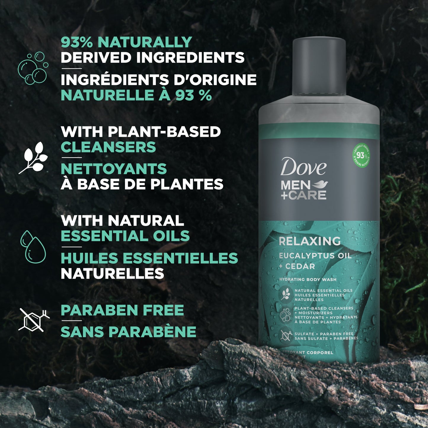 Dove Men+Care Relaxing Body Wash - Eucalyptus Oil + Cedar