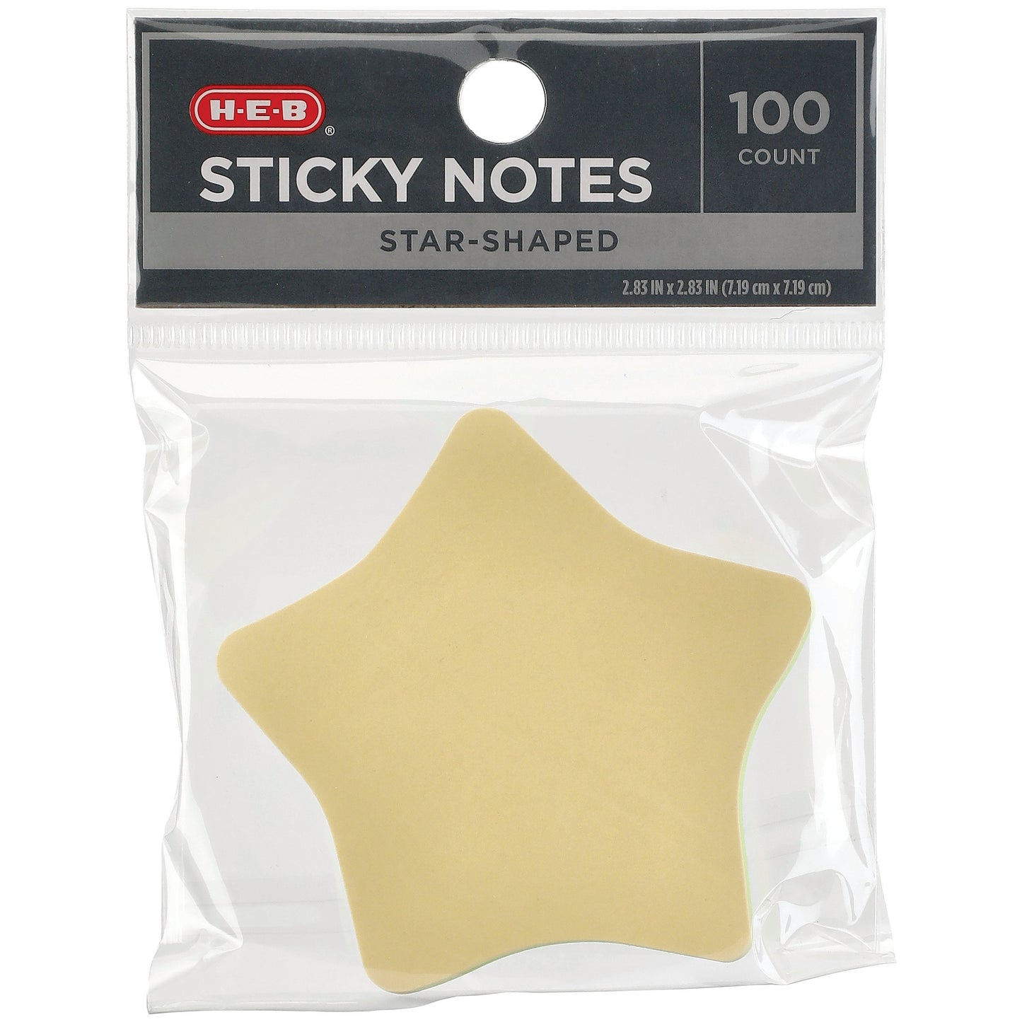 H-E-B Star Shaped Sticky Notes, 100 ct