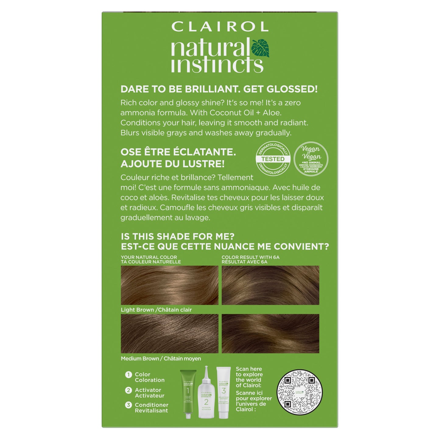 Clairol Natural Instincts Vegan Demi-Permanent Hair Color - 6A Light Cool Brown