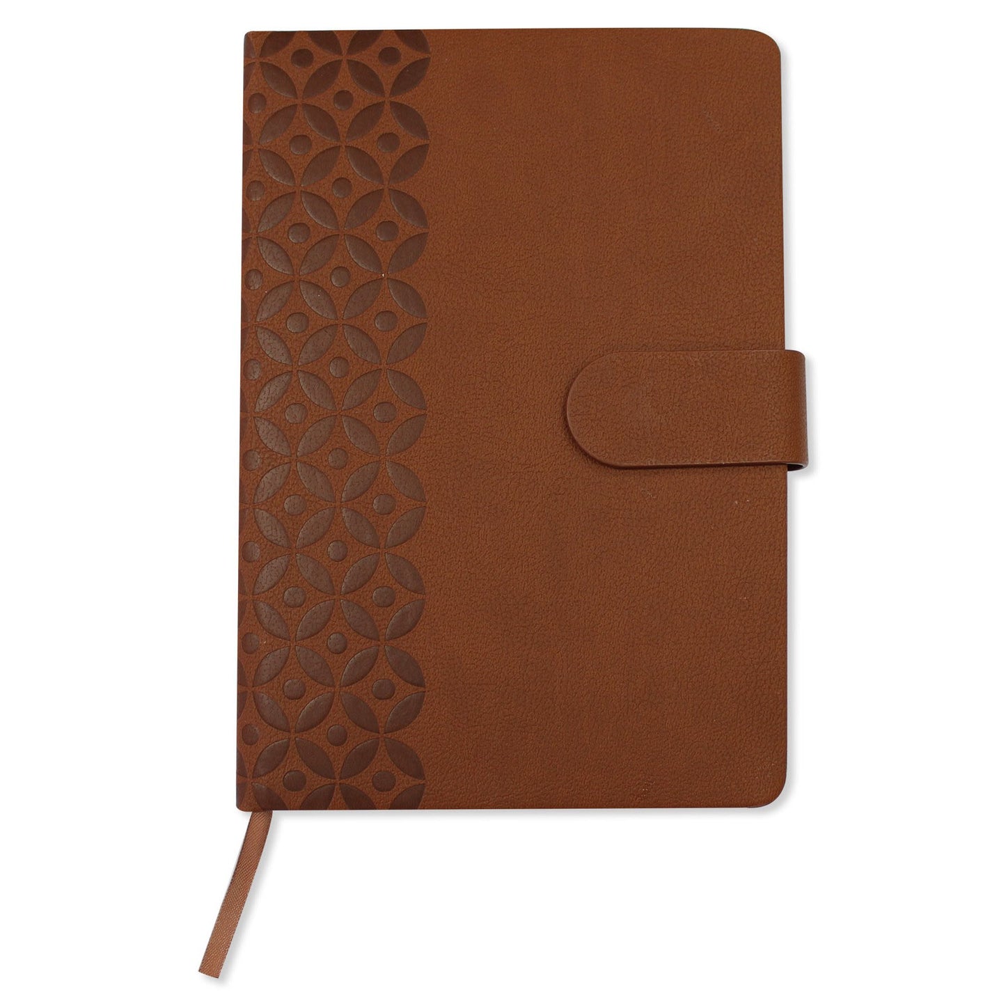 U Style Leatherette Debossed Journal - Brown