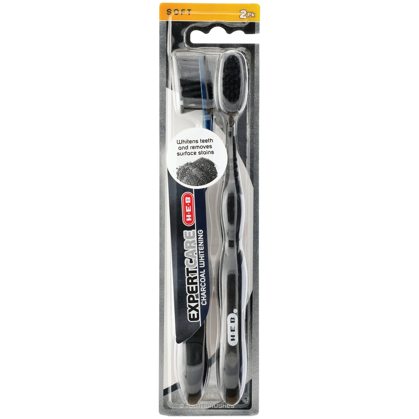 H-E-B Expert Care Charcoal Whitening Toothbrush Soft