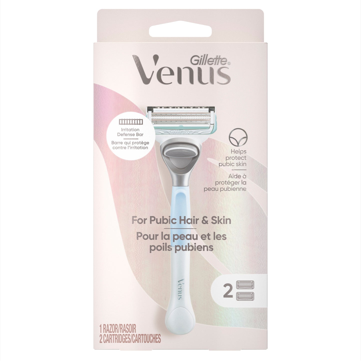 Gillette Venus Pubic Hair & Skin Razor + 2 Blade Refills
