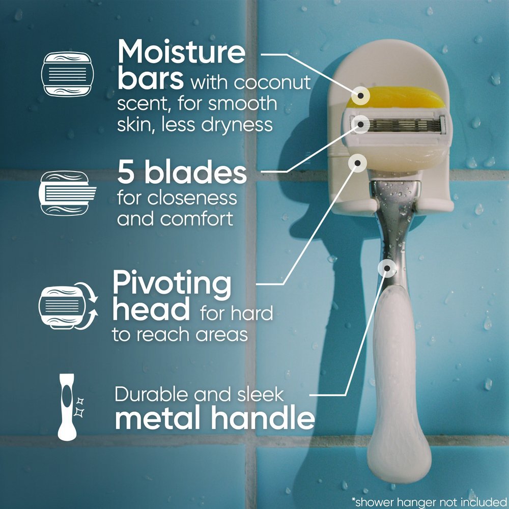 Gillette Venus Comfortglide with Olay Coconut Women's Razor + 2 Blade Refills