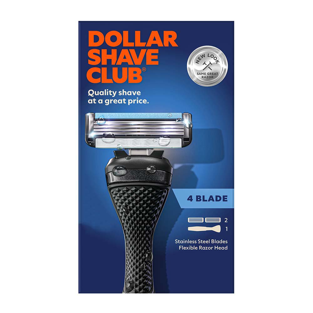 Dollar Shave Club 4-Blade Razor + 2 Blade Refills