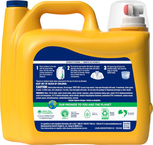 Arm & Hammer Plus OxiClean Odor Blasters HE Liquid Laundry Detergent, 122 Loads - Fresh Burst