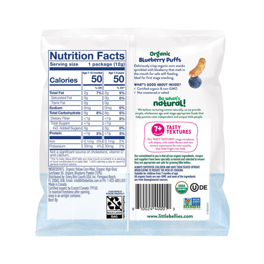 Little Bellies Organic Blueberry Puffs