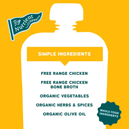 Serenity Kids Baby Food Pouch - Turmeric Chicken with Bone Broth