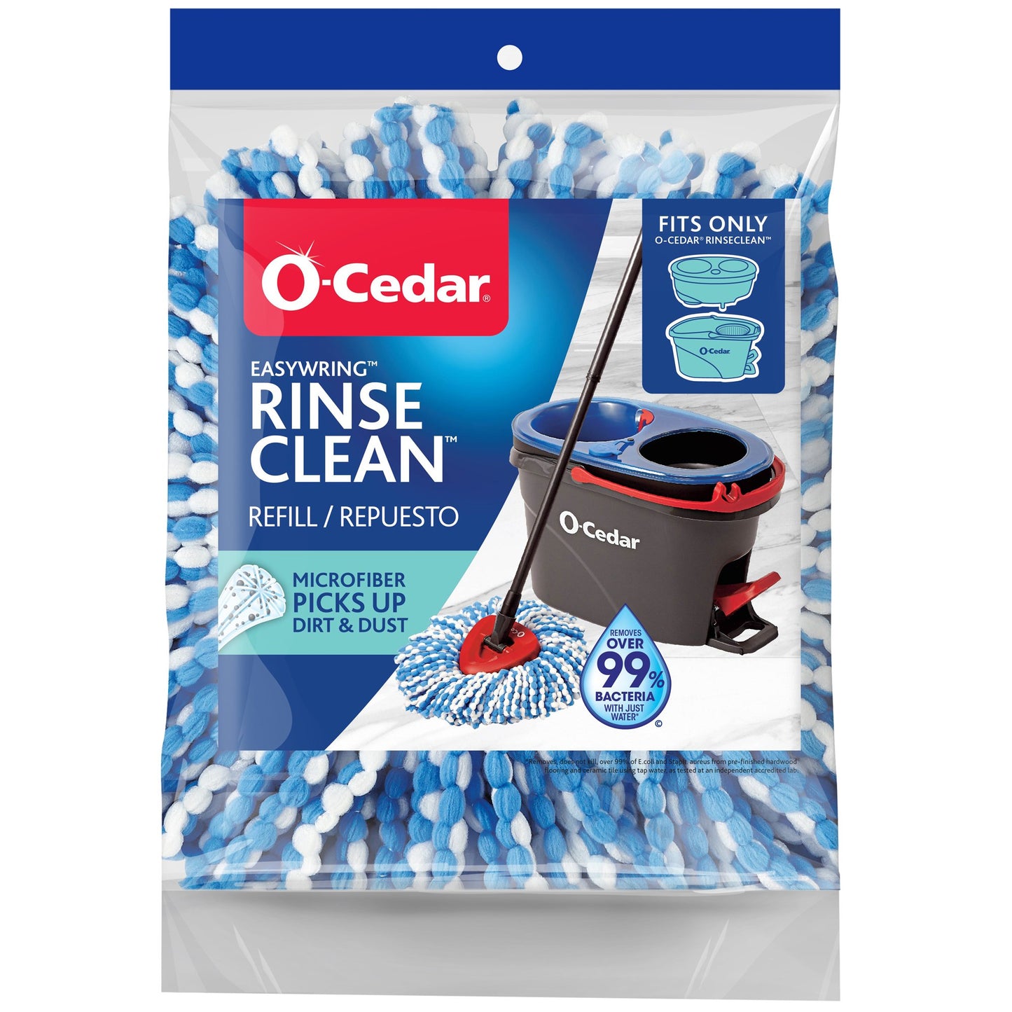 O-Cedar RinseClean Spin Mop Microfiber Refill