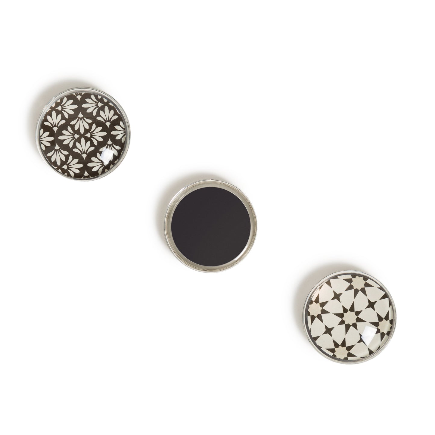 U Brands Glass Magnets - Moroccan Monochrome