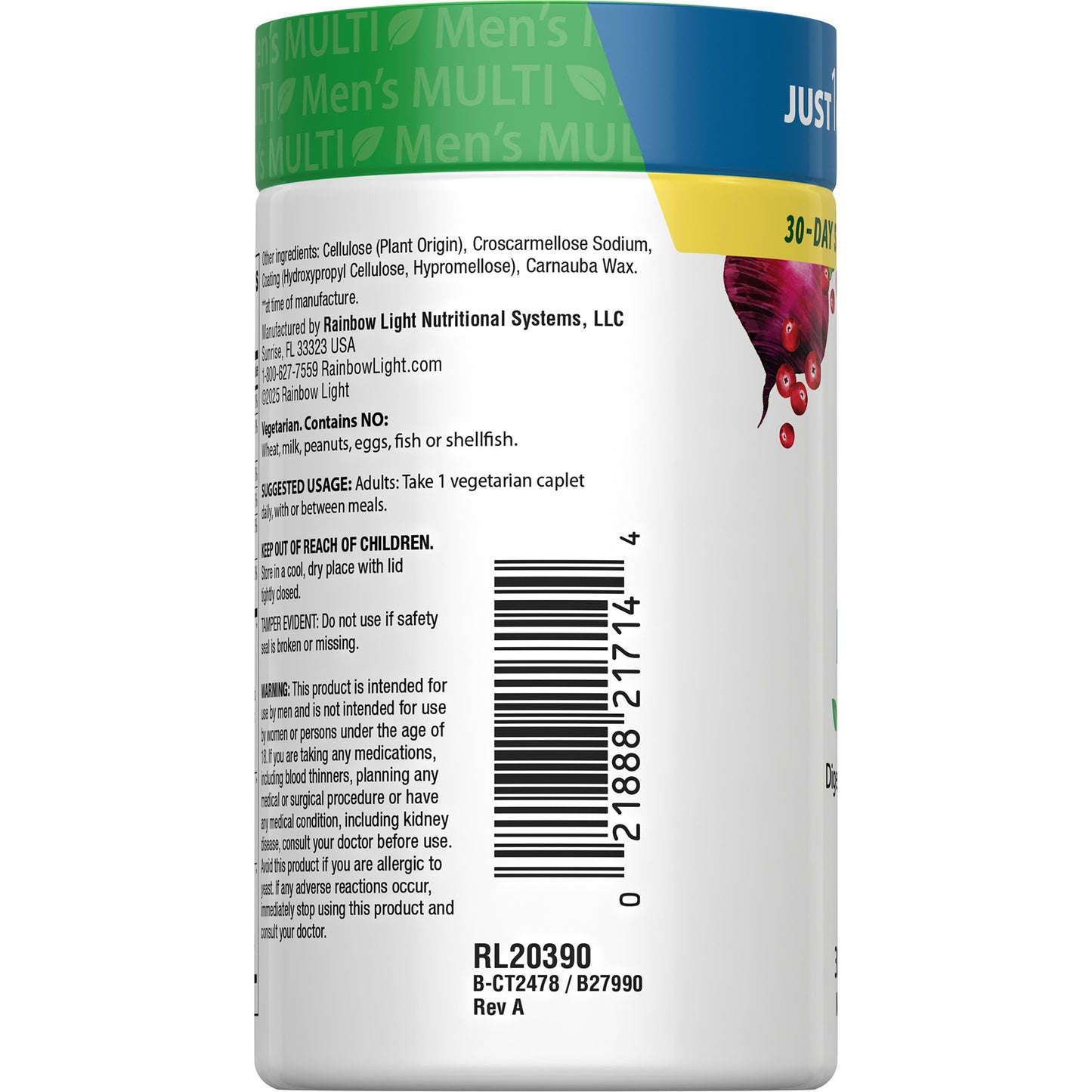 Rainbow Light Men's One Daily Multivitamin Tablets