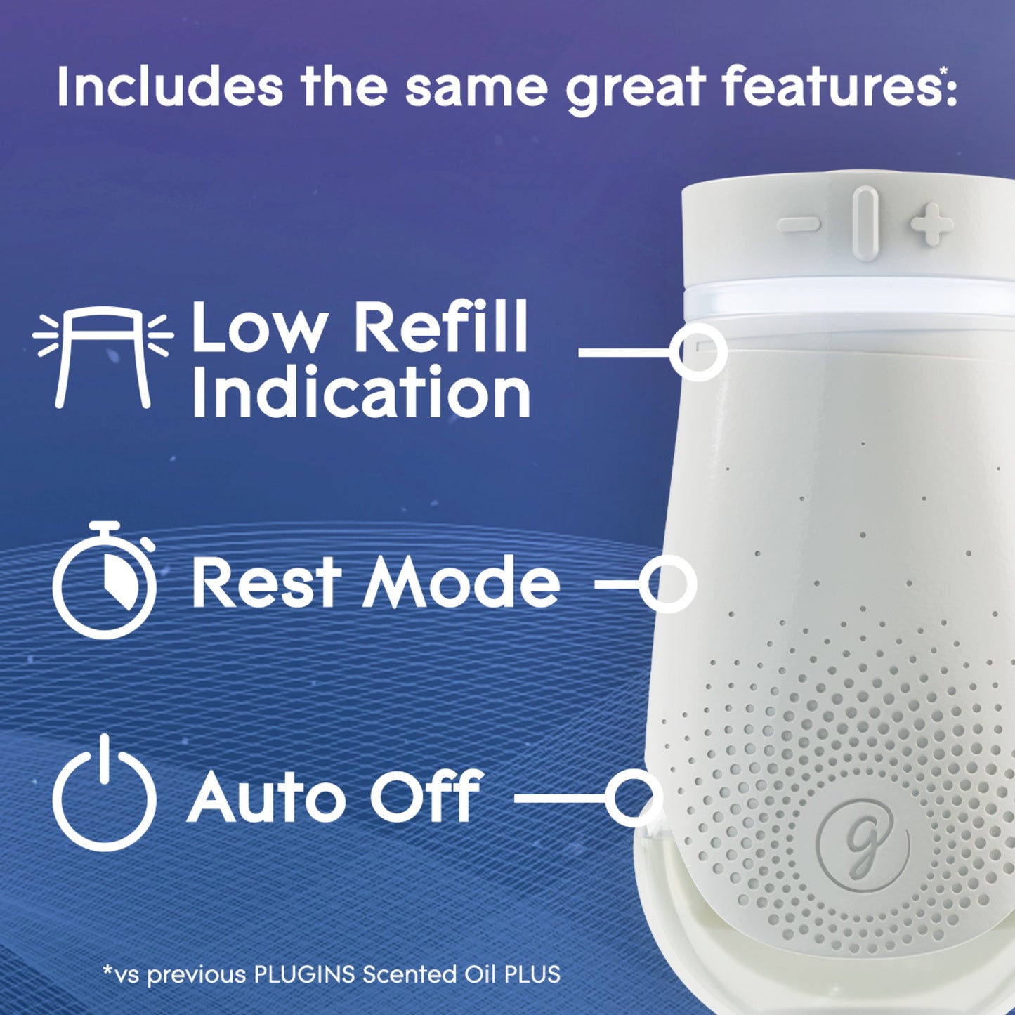 Glade PlugIns Scented Oil PLUS Air Freshener Oil Warmer with ScentNotice Technology