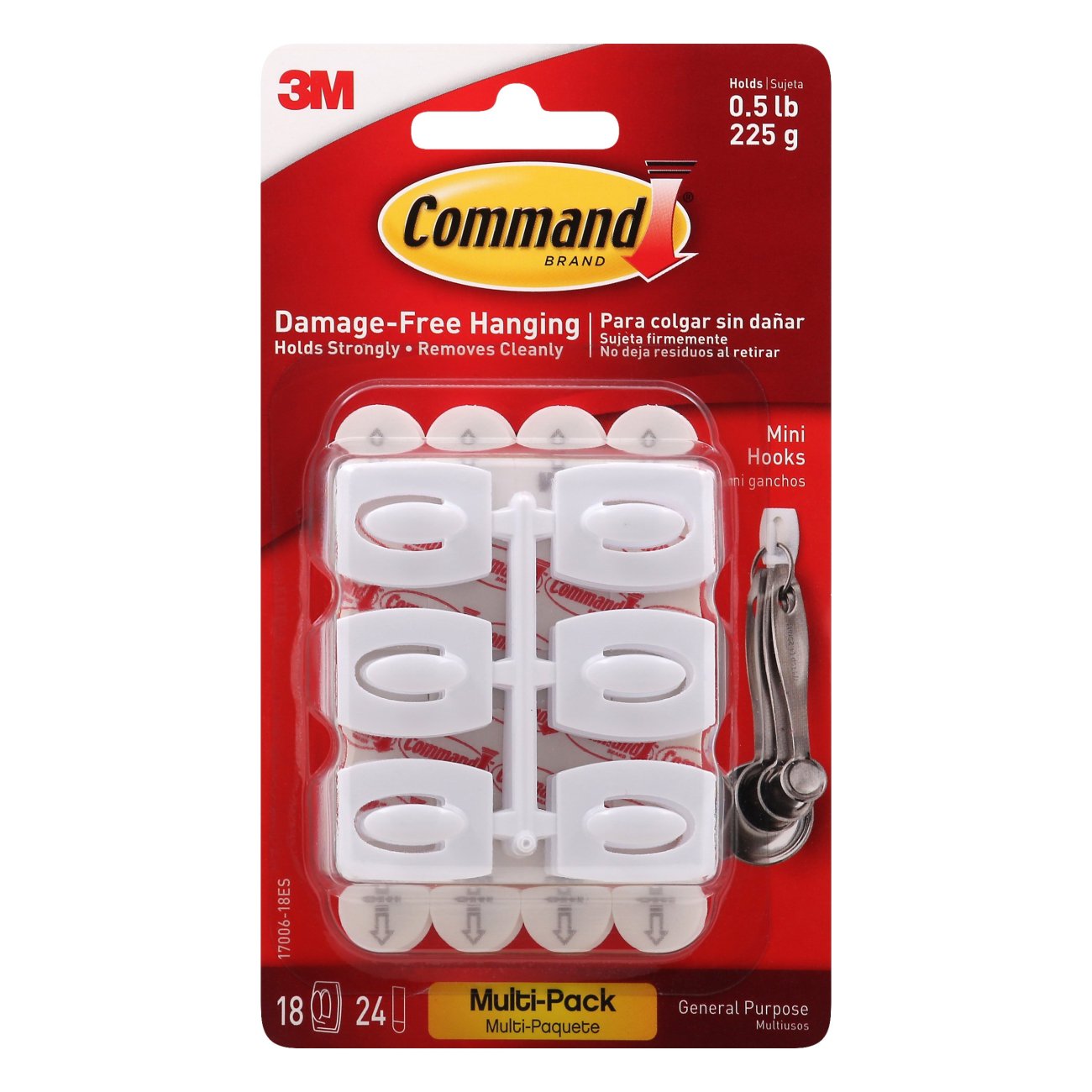 Command Mini Hooks - White