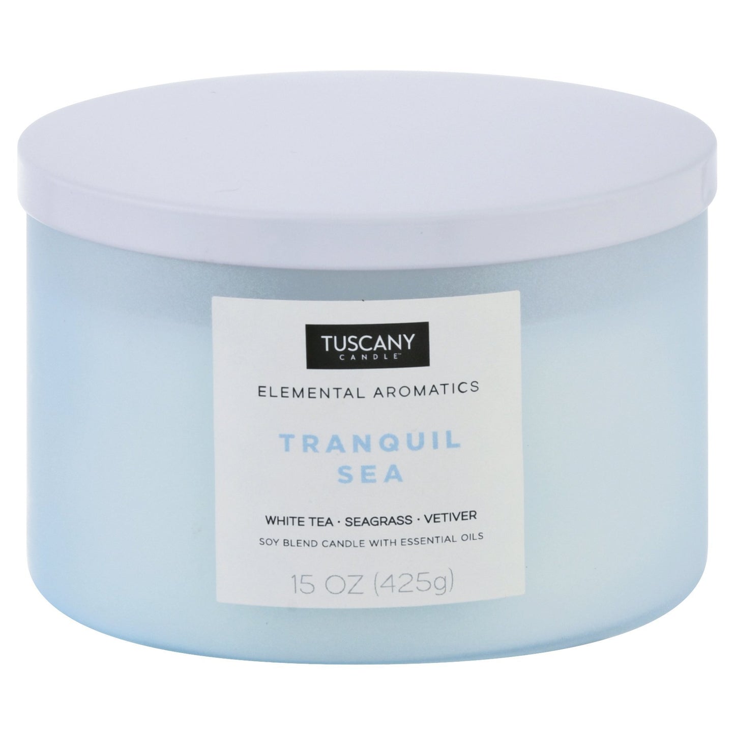 Tuscany Candle Elemental Aromatics Tranquil Sea Soy Blend Candle