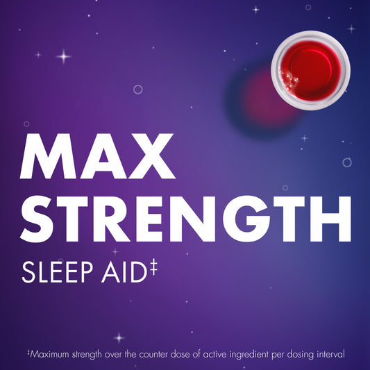 Vicks ZzzQuil Nighttime Sleep Aid Liquid, Calming Vanilla Cherry Flavor