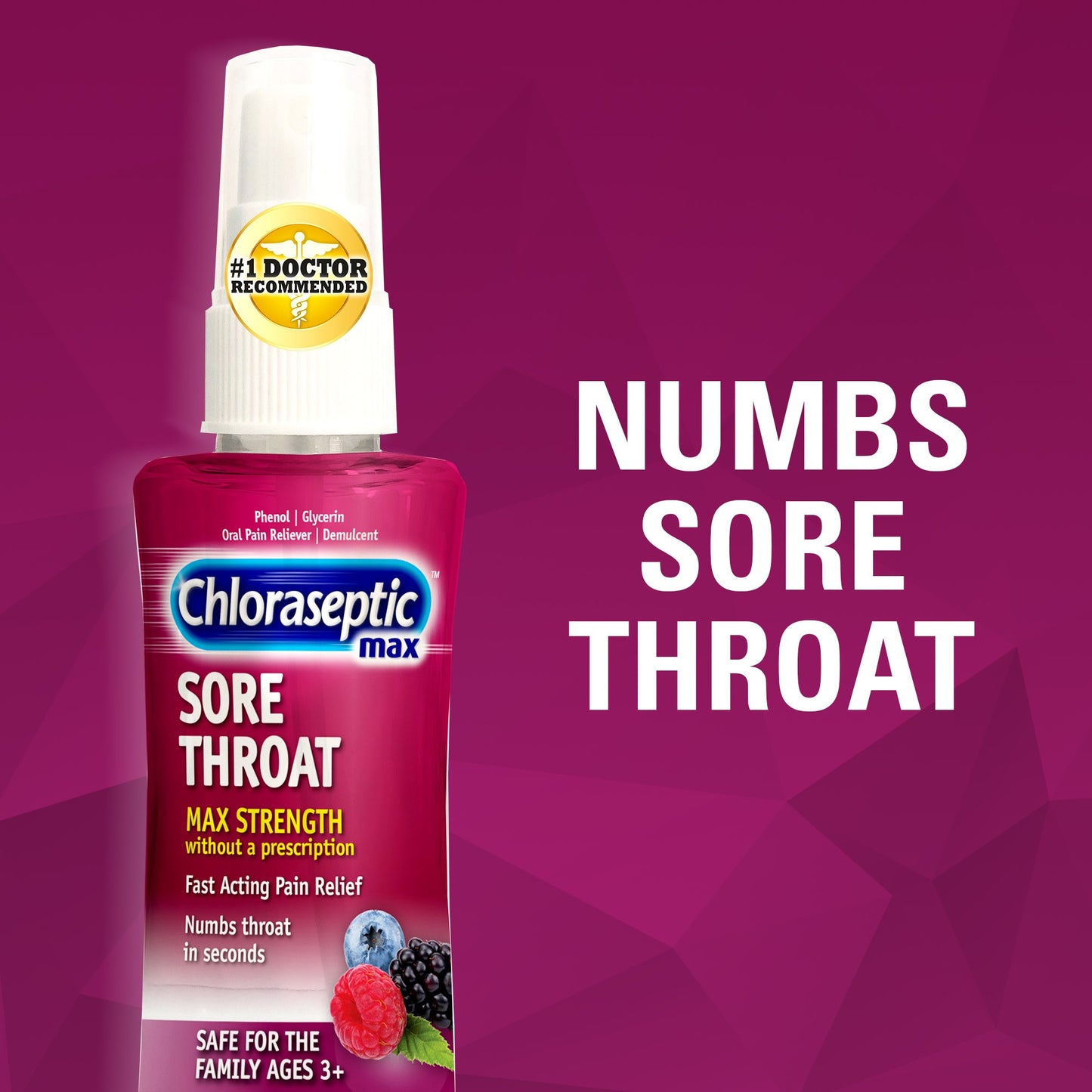 Chloraseptic Max Sore Throat Spray - Wild Berries