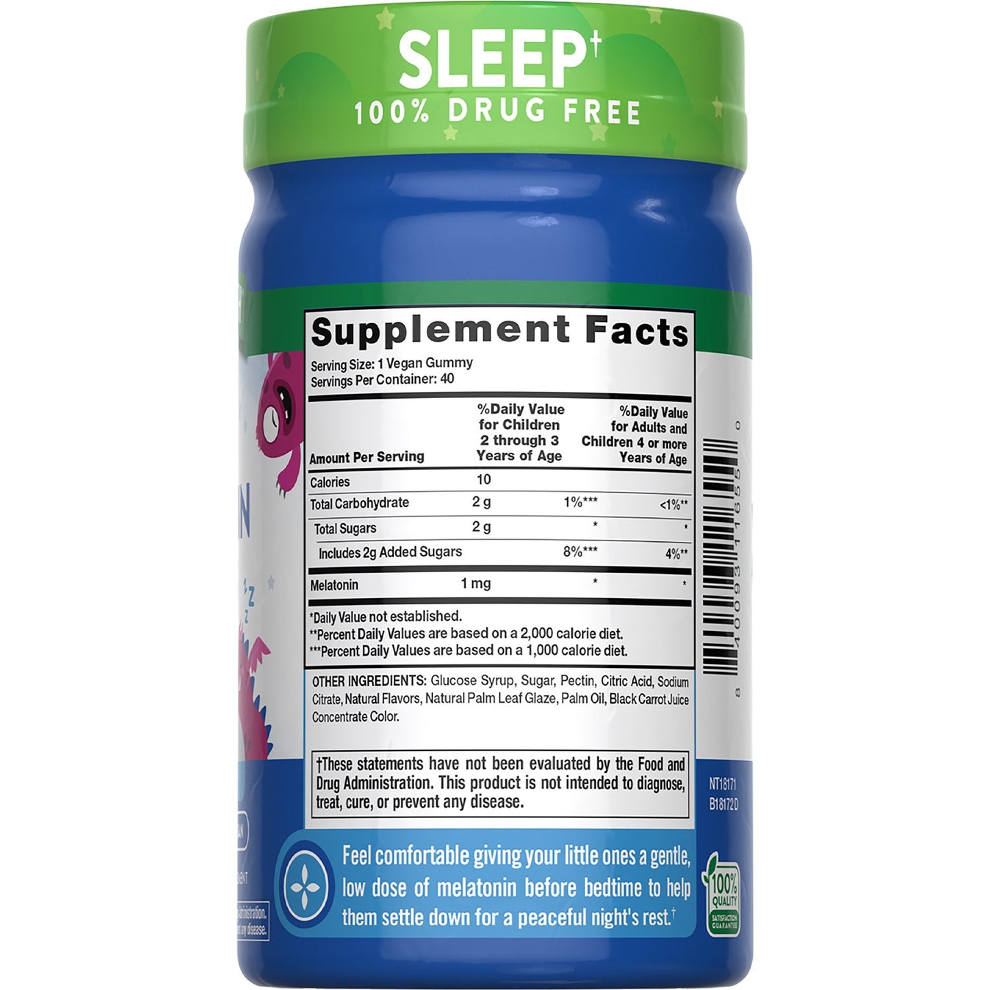 Nature's Truth Just 4 Kidz Sleep Melatonin Gummies - Cherry Flavor