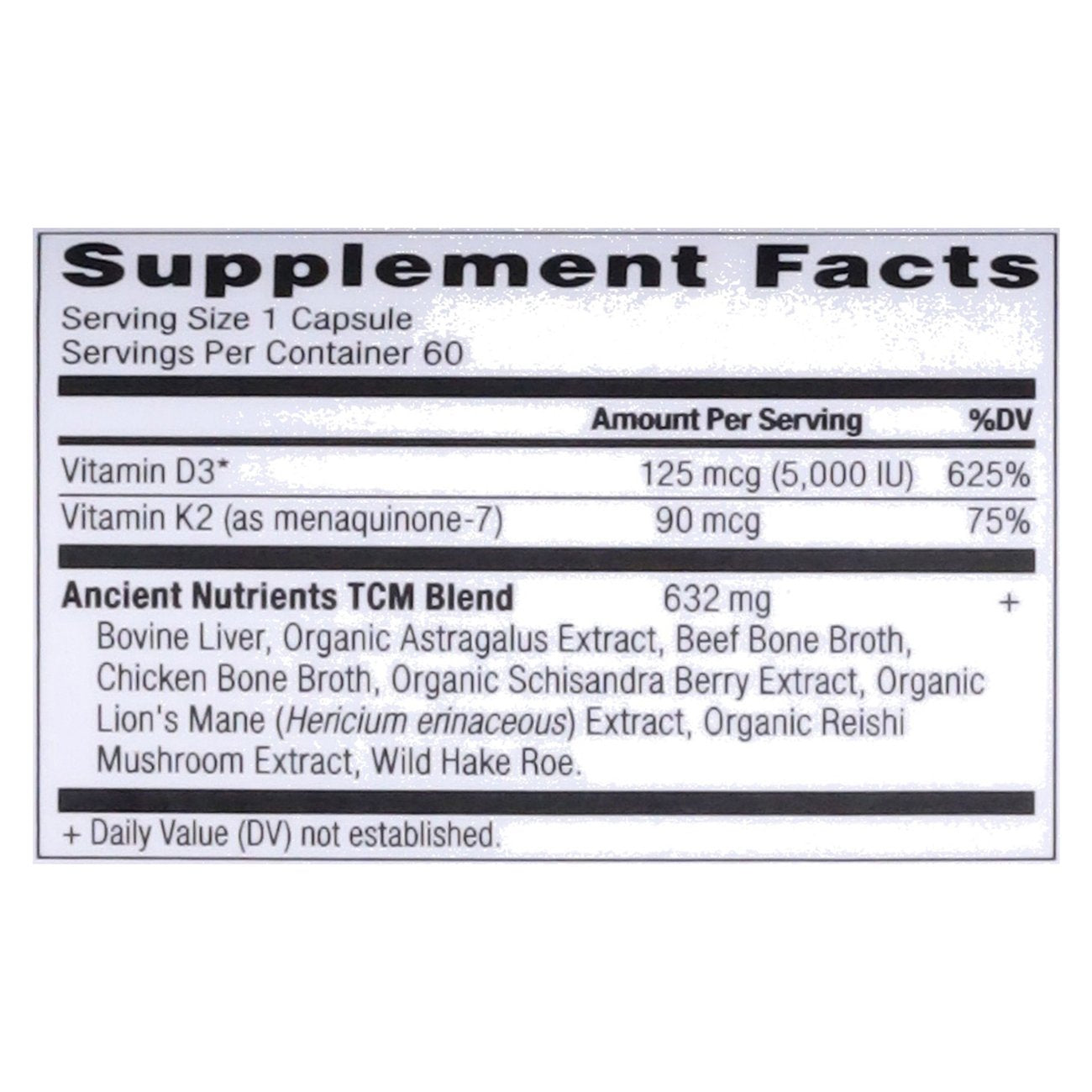Ancient Nutrition Vitamin D Capsules