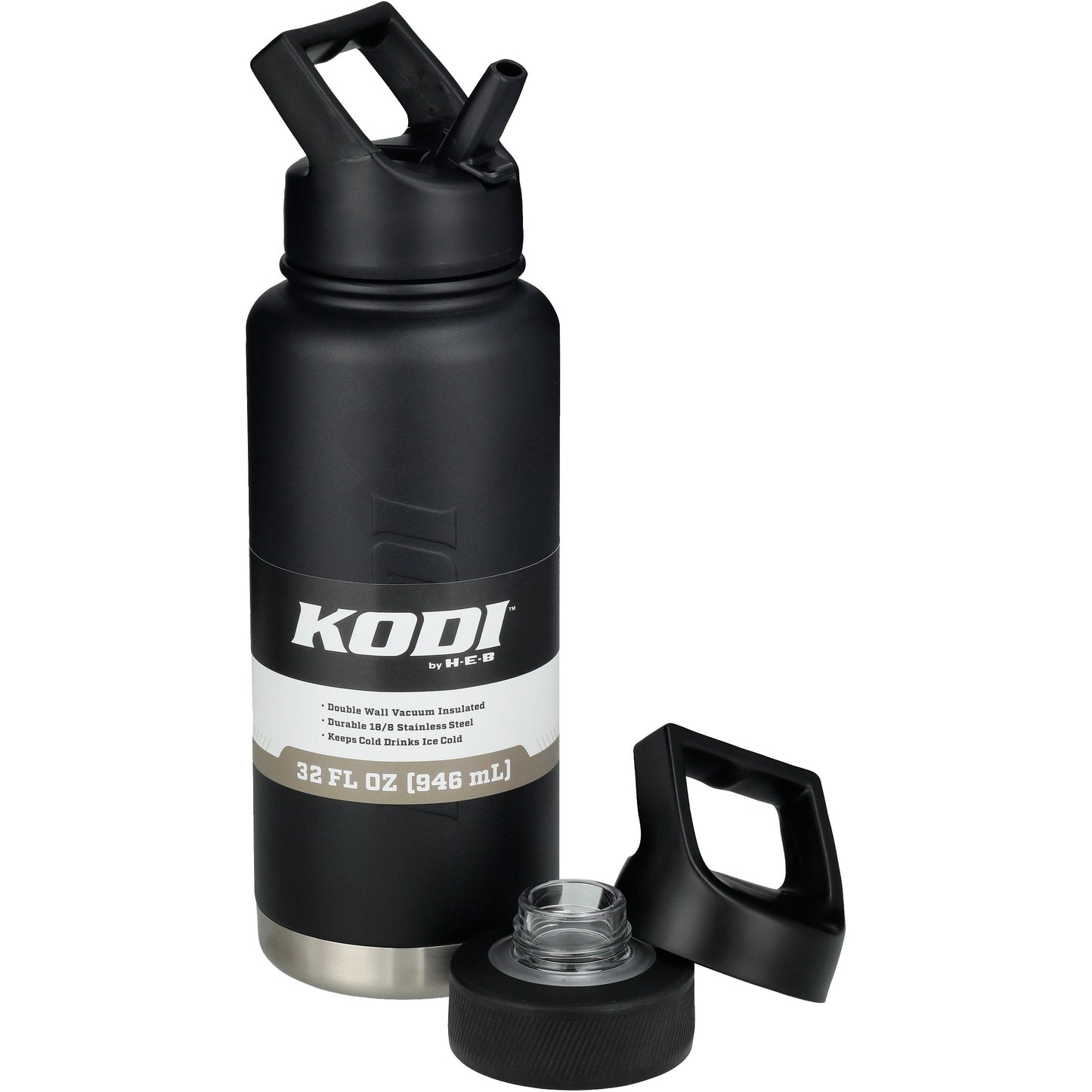 KODI by H-E-B Stainless Steel Water Bottle - Matte Black