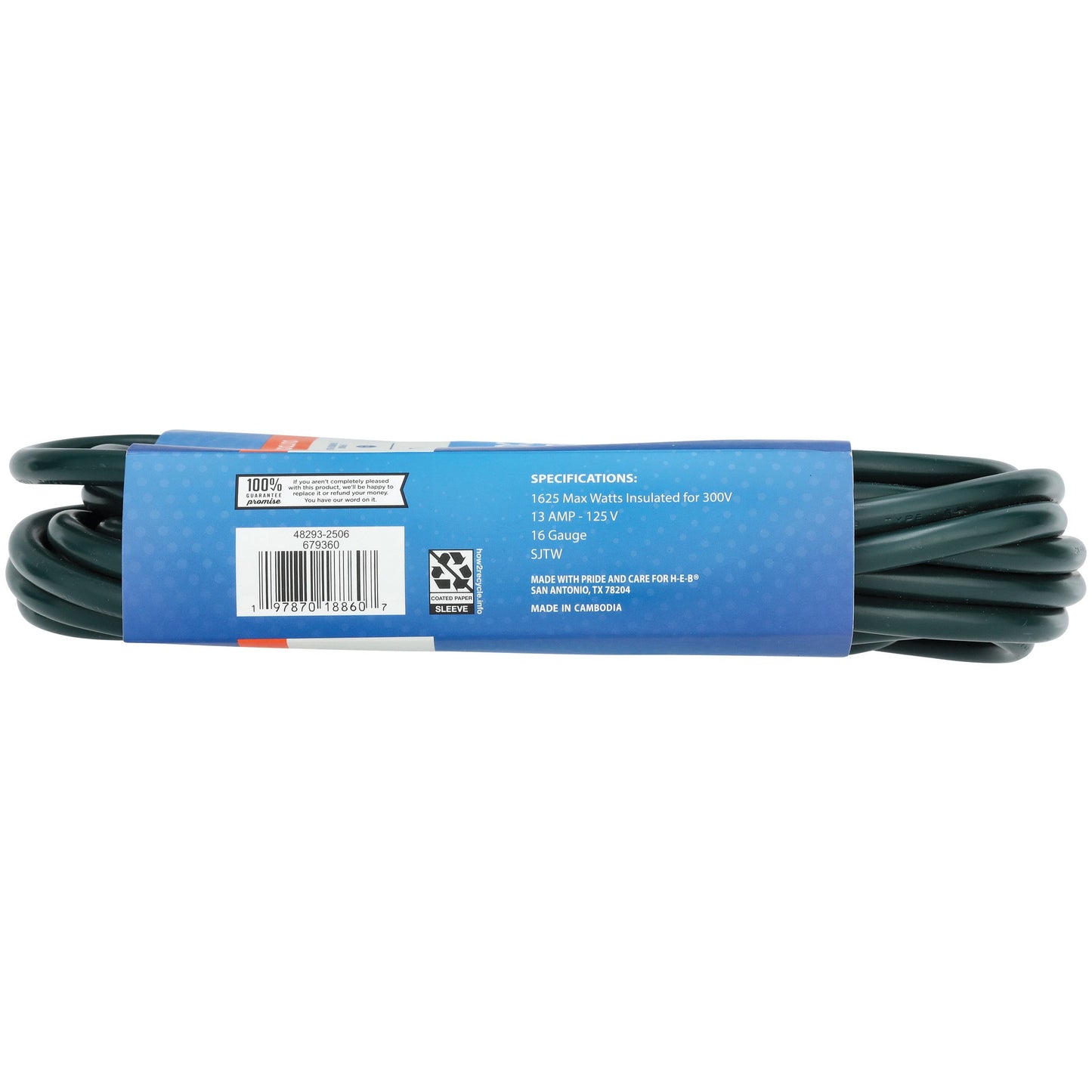 H-E-B Multi-Outlet Landscape Extension Cord - Green
