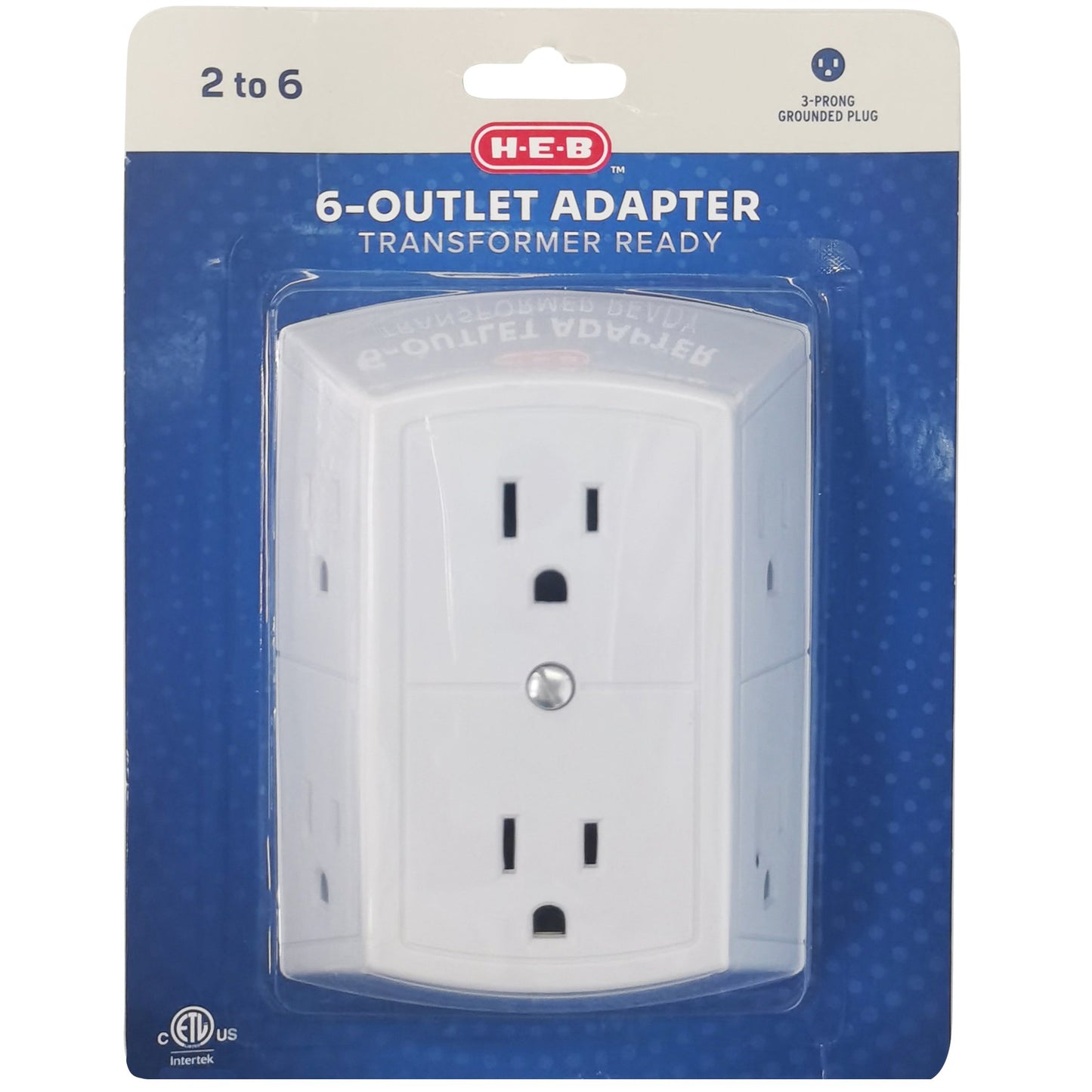 H-E-B 6-Outlet Adapter - White