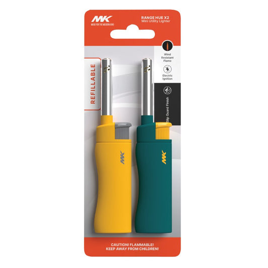 MK Lighter Range Hue Mini Utility Lighters - Assorted