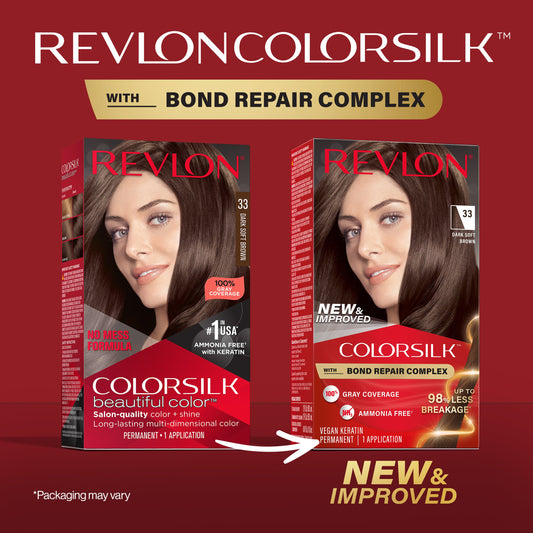 Revlon ColorSilk Hair Color - 33 Dark Soft Brown
