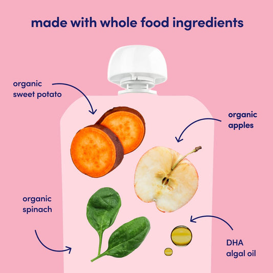 Cerebelly Organic Baby Puree Pouch - Spinach Apple Sweet Potato