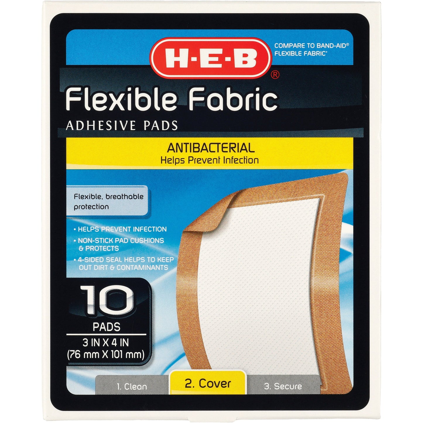 H-E-B Flexible Fabric Antibacterial Pads