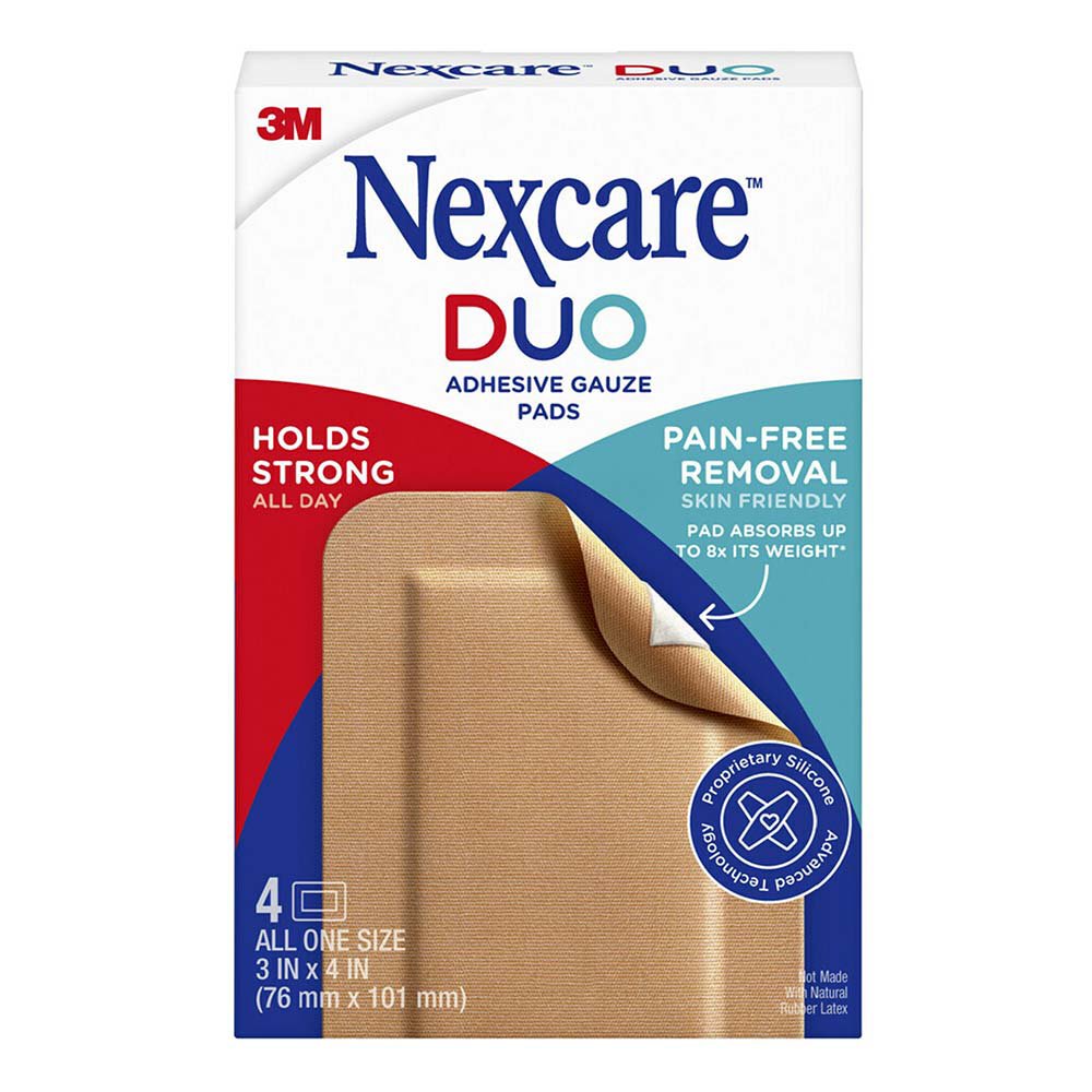 Nexcare Duo Adhesive Gauze Pads - Large