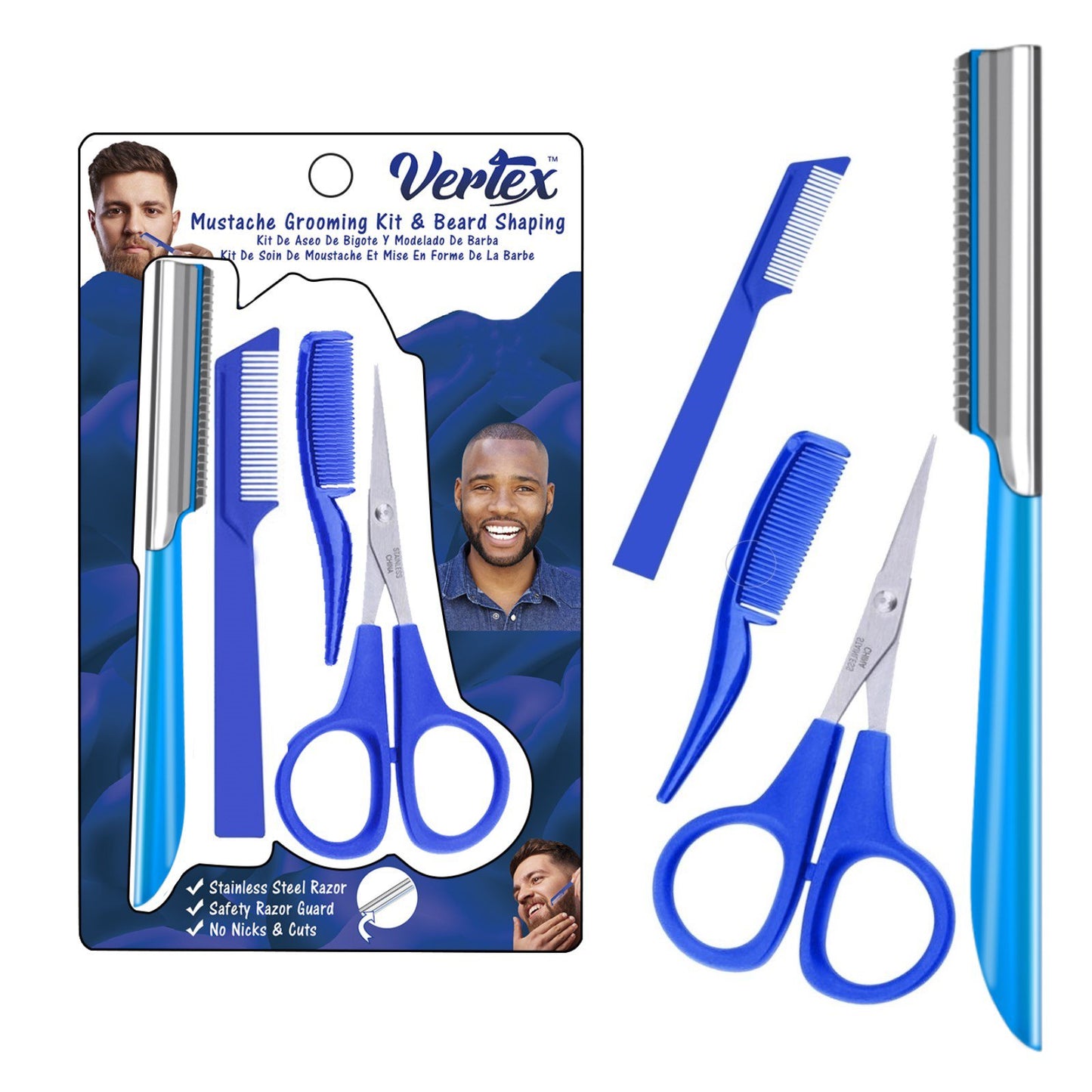 Vertex Mustache Grooming Kit & Beard Shaping