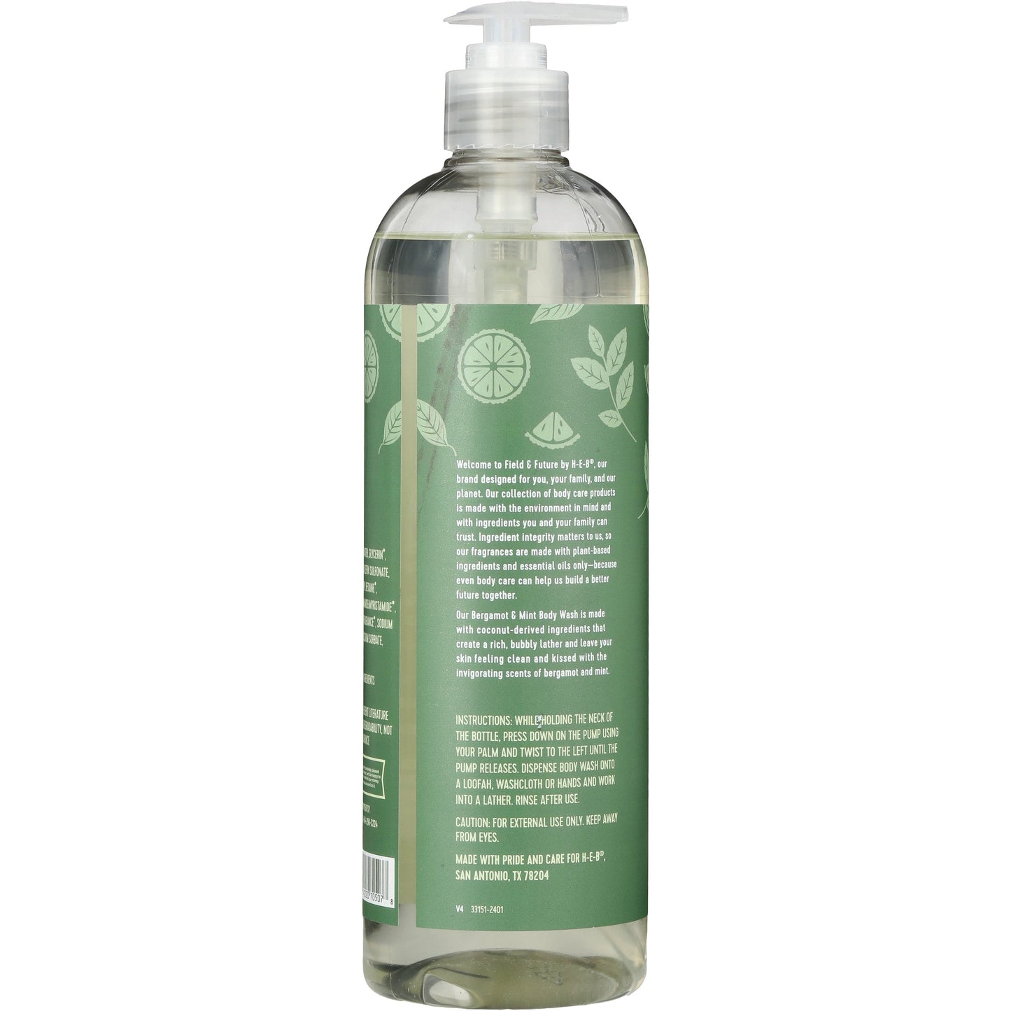 Field & Future by H-E-B Body Wash - Bergamot & Mint